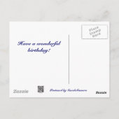 Donkere fase tijger Swallowtail Butterfly Birthday Briefkaart (Achterkant)