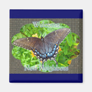 Donkere fase tijger Swallowtail Butterfly Birthday Magneet
