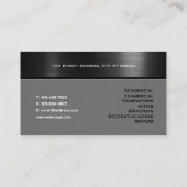 Donkere faux metallic en betonnen textuur visitekaartje (Achterkant)