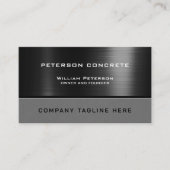 Donkere faux metallic en betonnen textuur visitekaartje (Voorkant)