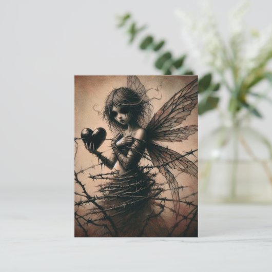 donkere fee briefkaart (Staand voorkant)