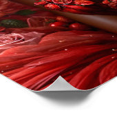 Donkere fee met rode rozen poster (Hoek)