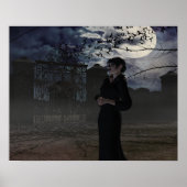 Donkere fegel in het moonlicht poster (Voorkant)