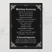 Donkere feiale winkelprogramma's voor weddenschapp programmakaart (Achterkant)