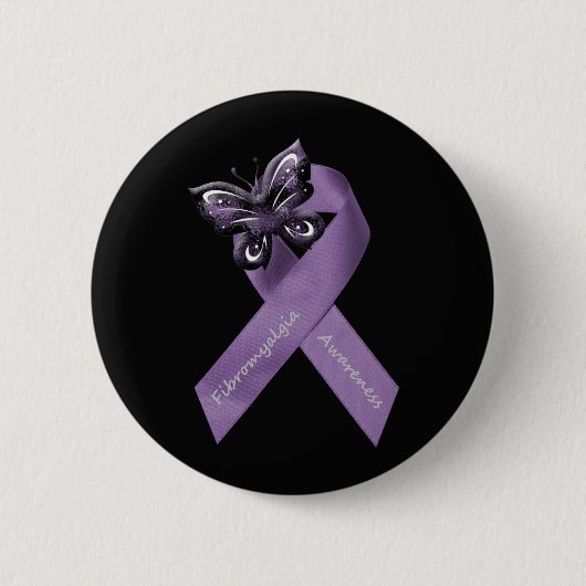 Donkere fibromyalgie Button (Voorkant)