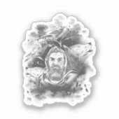 Donkere figuur met capuchon in Ink Blot Shadows Sticker (Voorkant)