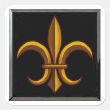 Donkere Fleur De Lis Vierkante Stickers
