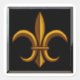 Donkere Fleur De Lis Vierkante Stickers