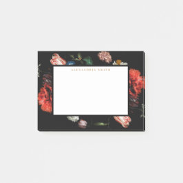 Donkere Floral Black Aangepaste Post-it notities Post-it® Notes