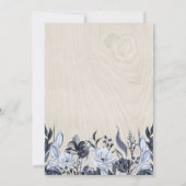 Donkere Floral en wit hout | Bridal Brunch Kaart (Achterkant)