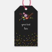 Donkere Floral  Gift Labels Cadeaulabel (Voorkant)