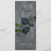 Donkere Floral Gothic Style Wedding Menu (Voorkant)