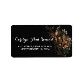 Donkere  Floral Label (Voorkant)