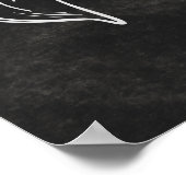 Donkere Floral Limoen was Modern Poster (Hoek)