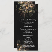 Donkere  Floral Menu (Voorkant / Achterkant)