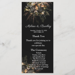 Donkere Floral Menu