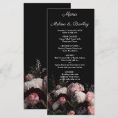 Donkere  Floral Menu (Voorkant / Achterkant)