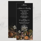 Donkere  Floral Menu (Voorkant / Achterkant)