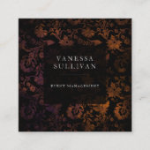 Donkere Floral Moody Event Planner Visitekaartjes  (Voorkant)