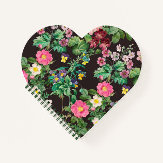 Donkere  Floral Notitieboek