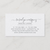  donkere Floral op zwart | Handtekening Visitekaartje (Achterkant)