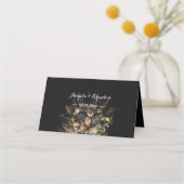 Donkere  Floral Place Card Plaatskaartje (Achterkant)