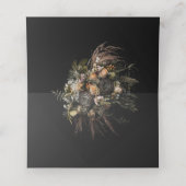 Donkere  Floral Place Card Plaatskaartje (Binnenkant ongevouwen)