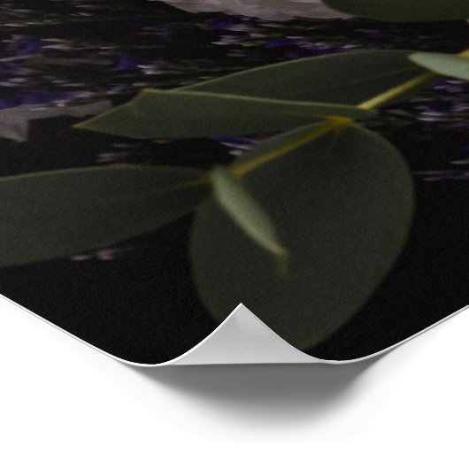 Donkere  Floral Poster (Hoek)