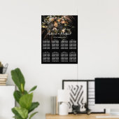 Donkere Floral Poster (Thuiskantoor)
