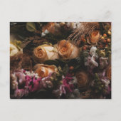 Donkere  Floral RSVP Briefkaart (Achterkant)