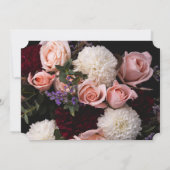 Donkere  Floral RSVP Uitnodiging (Achterkant)