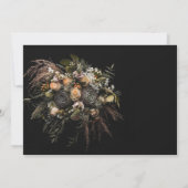 Donkere  Floral RSVP Uitnodiging (Achterkant)