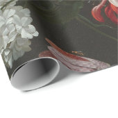 Donkere Floral-still-papier Cadeaupapier (Rol Hoek)