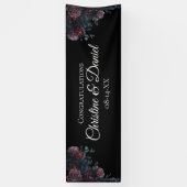 Donkere Floral Wedding Gothic Black Elegant Spandoek (Verticaal)
