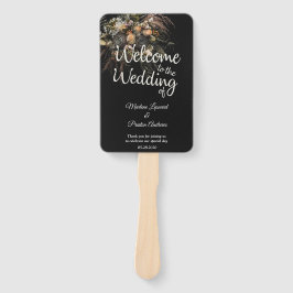Donkere Floral Wedding Hand Fan Handwaaier