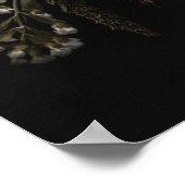 Donkere  Floral Wedding Welkom Poster (Hoek)