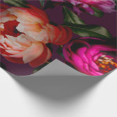Donkere florale droom cadeaupapier (Hoek)