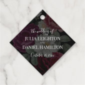 Donkere Florals Bedankjes Labels (Voorkant)