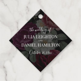 Donkere Florals Bedankjes Labels