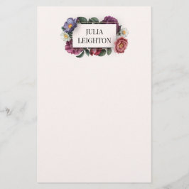 Donkere Florals Briefpapier