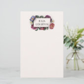 Donkere Florals Briefpapier (Staand voorkant)