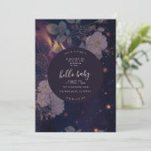 Donkere Florals | Dramatische Paarse bloemen | Sho Kaart (Staand voorkant)