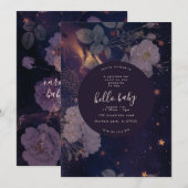 Donkere Florals | Dramatische Paarse bloemen | Sho Kaart (Voorkant / Achterkant)