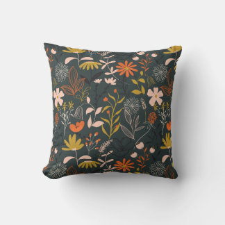 Donkere Florals Kussen