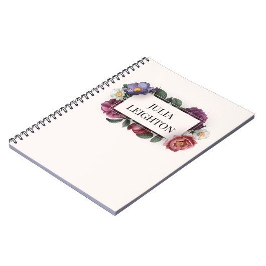 Donkere Florals Notitieboek (Linkerzijde)