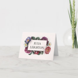 Donkere Florals Notitiekaartje