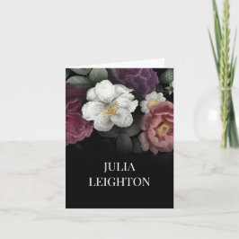 Donkere Florals Notitiekaartje