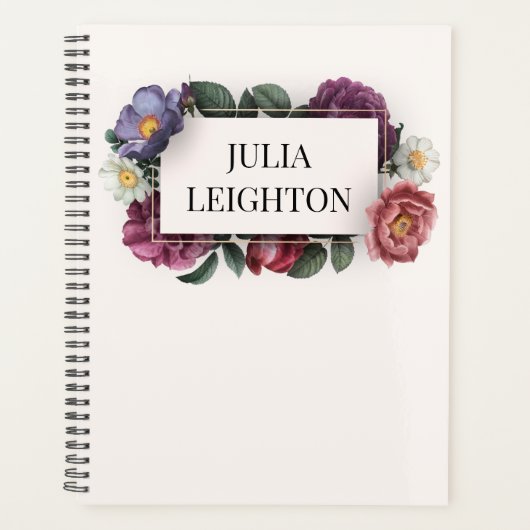 Donkere Florals Planner (Voorkant)