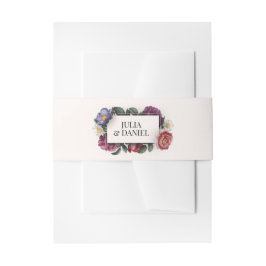 Donkere Florals Uitnodigingen Wikkel