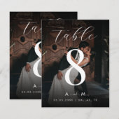 Donkere foto 4,25 x 5,5 Tafelnummer bruiloft (Voorkant / Achterkant)